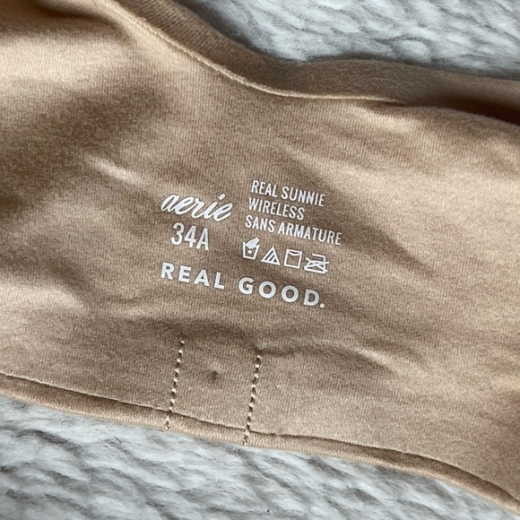 Aerie Nwt real sunshine wireless nude tan bra - Picture 8 of 8